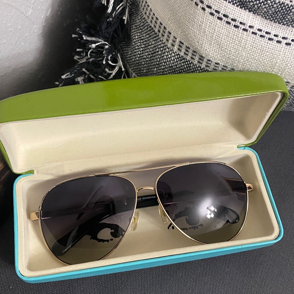 Kate Spade Polarized AMARISSA Aviator Sunglasses with Case